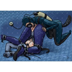Ilustración Lesbian Diving, A4