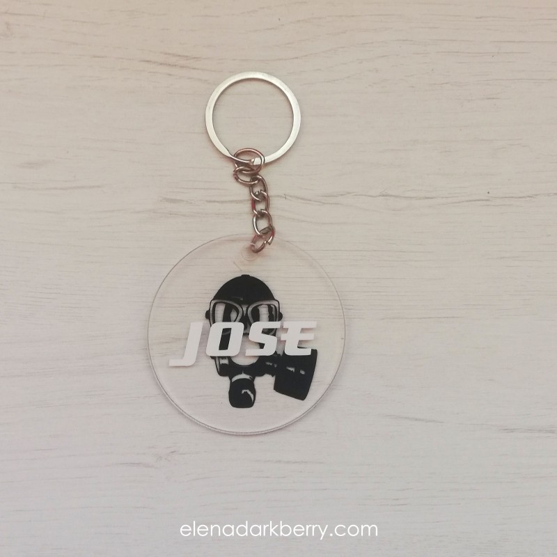 Customizable Keychain - GP-07 Gas Mask