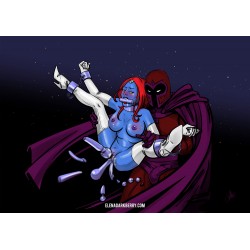 Ilustración Magneto y Mística, A4