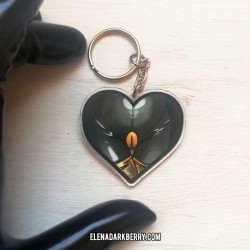 Keychain - Heavy Rubber Ass Heart