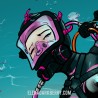 Rubber Diving Illustration, A5