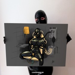 Ilustración BDSM Rubber, poster